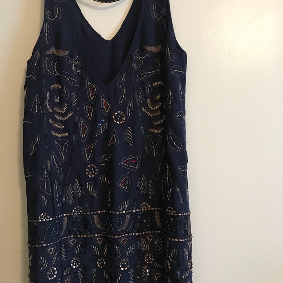 Free People Sequin Navy Dress - Picture 2 of 6